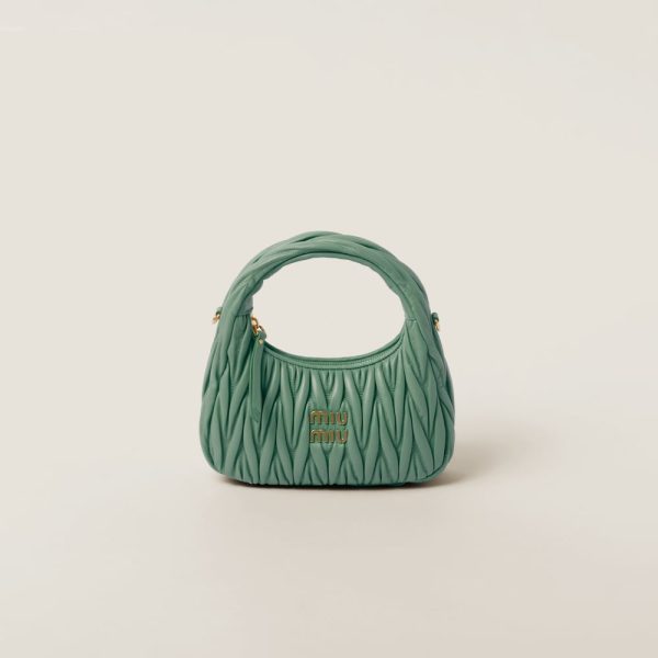 Wander matelassé nappa leather hobo bag