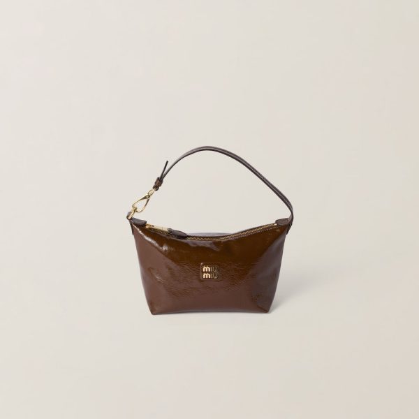 Naplak patent leather pouch