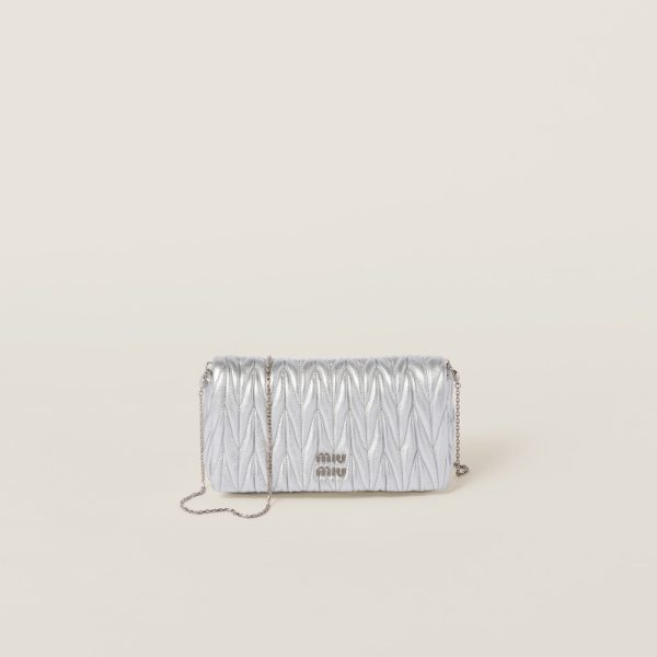 Matelassé nappa leather mini-bag