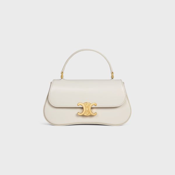 TEEN CELINE LOLA IN SHINY CALFSKIN WHITE COTTON