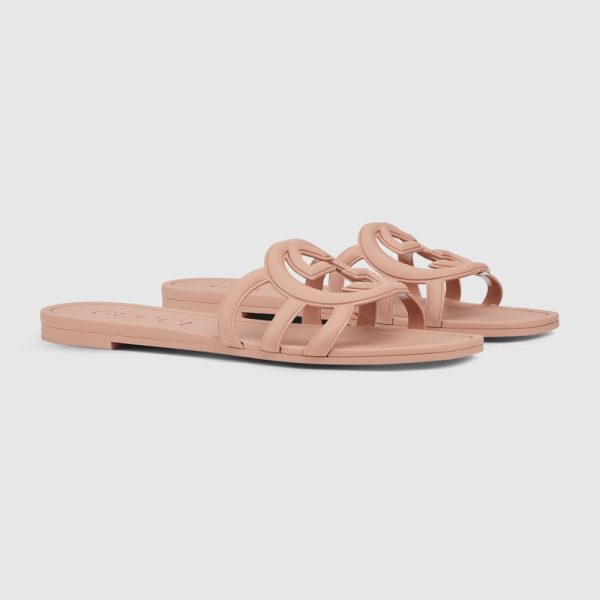 Womens Interlocking G slide sandal