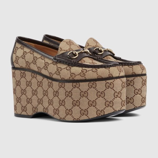 Womens Gucci Horsebit platform loafer