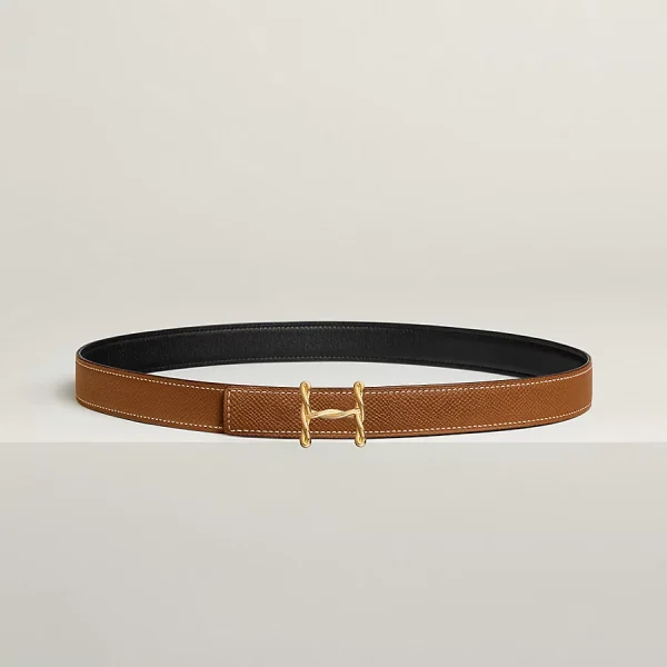 H Torsade belt buckle & Reversible leather strap 24 mm