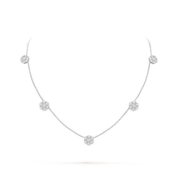 Fleurette necklace, 5 flowers