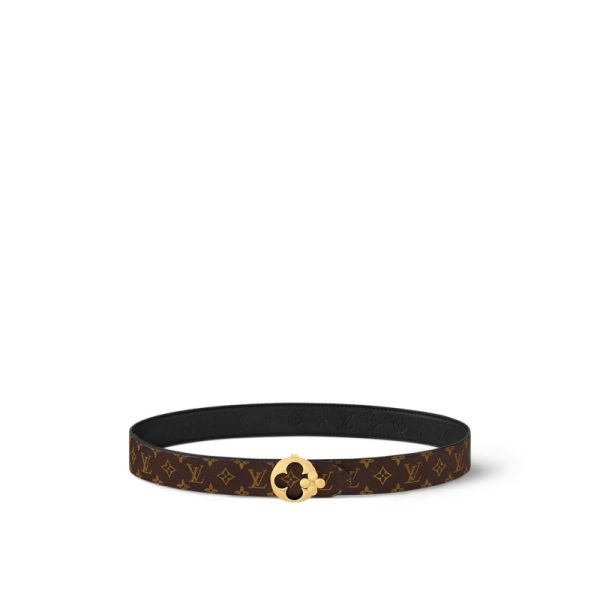 LV Flowergram Round 30mm Reversible Belt