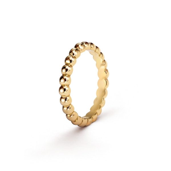 Perlee pearls of gold ring, medium model