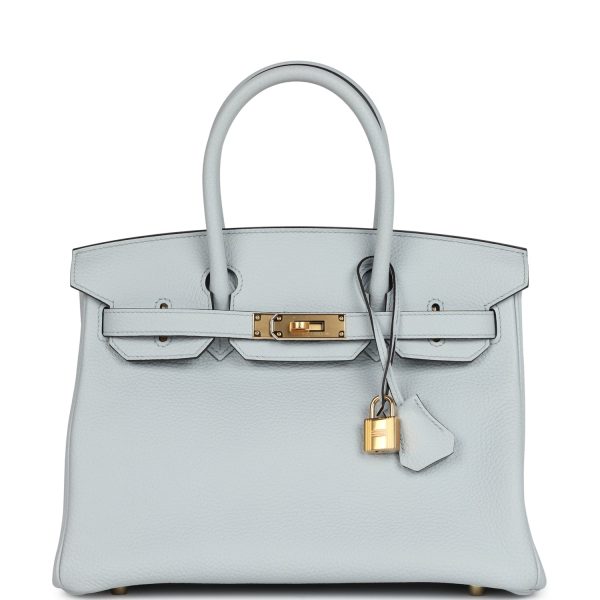 Hermes Birkin 30 Bleu Pale Togo Gold Hardware