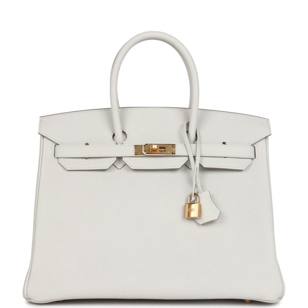 Hermes Birkin 35 Gris Pale Togo Gold Hardware