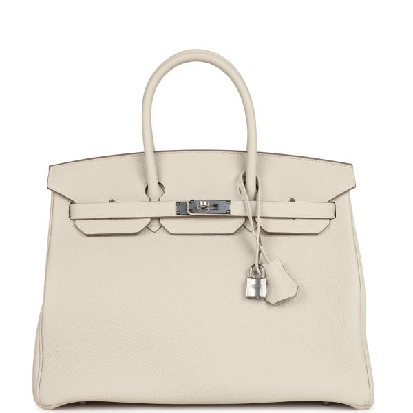 Hermes Birkin 35 Mushroom Togo Palladium Hardware