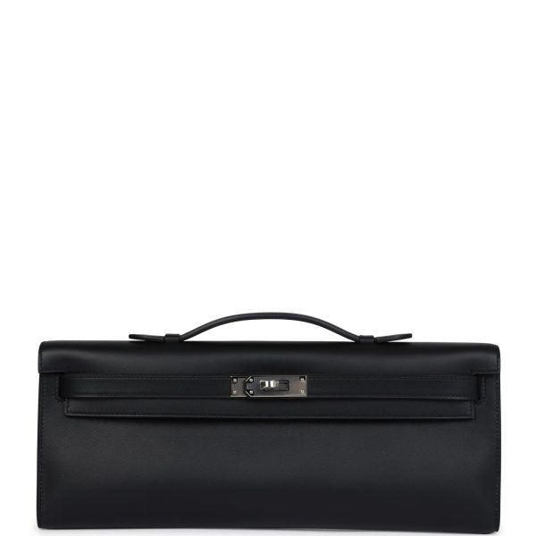 Hermes Kelly Cut Black Swift Palladium Hardware