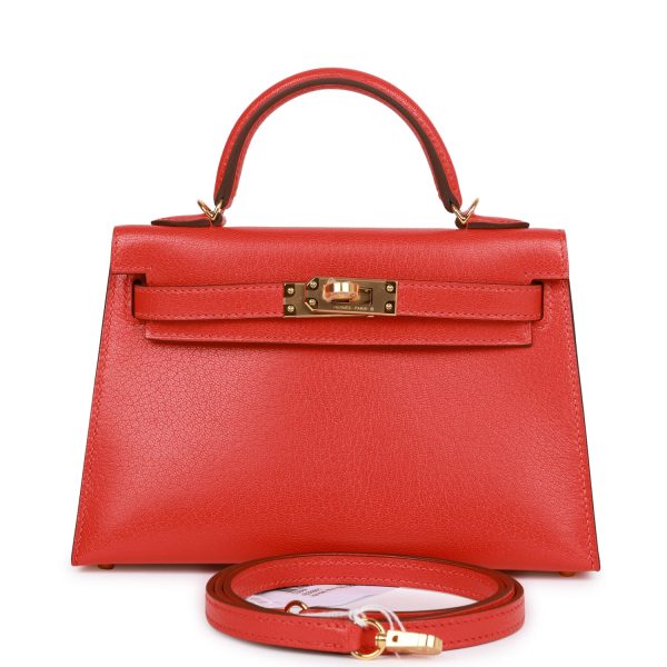 Hermes Kelly Sellier 20 Capucine Chevre Gold Hardware