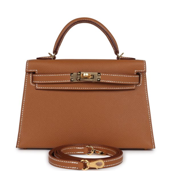 Hermes Kelly Sellier 20 Gold Epsom Gold Hardware