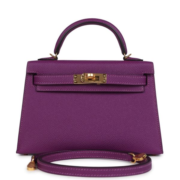 Hermes Kelly Sellier 20 Anemone Epsom Gold Hardware