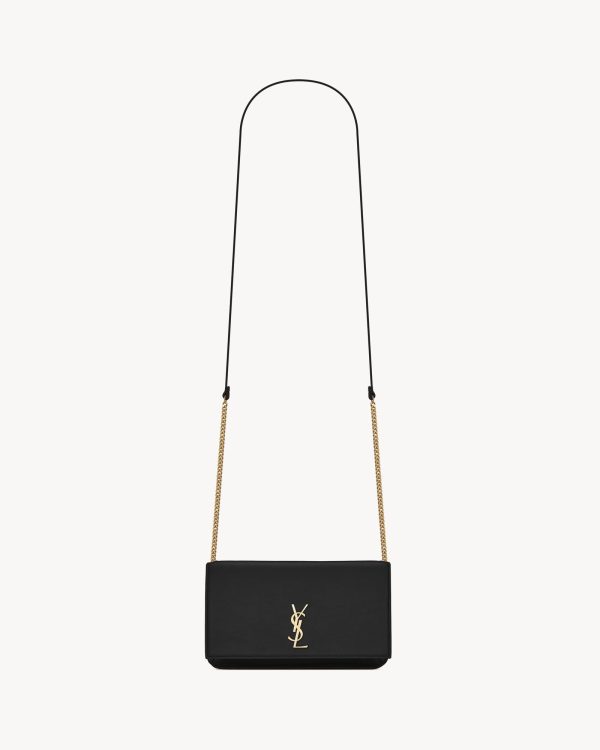 YSL Cassandre Phone Holder in Smooth Leather