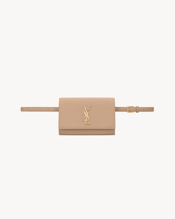kate belt bag in grain de poudre-embossed leather
