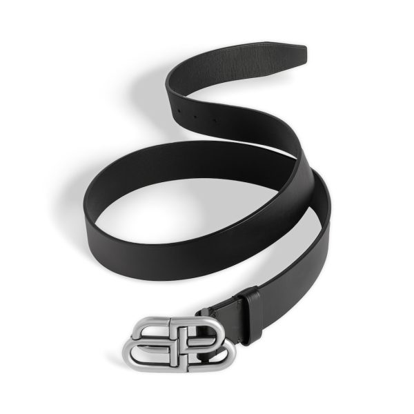 Women’s Bb Thin Belt in Black