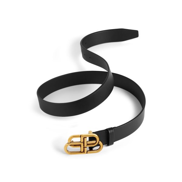 Women’s Bb Thin Belt in Black