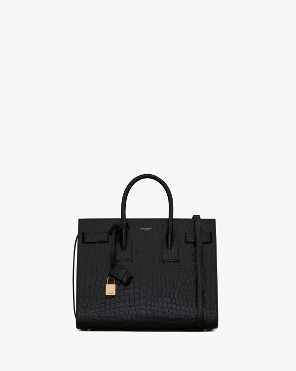 YSL Sac De Jour In Embossed Crocodile Leather – Small