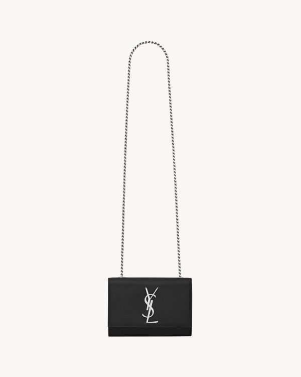 YSL Kate Small in Grain De Poudre Embossed Leather