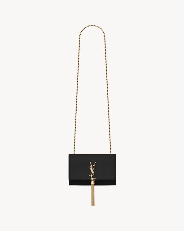 YSL Kate Small Tassel In Grain De Poudre Embossed Leather