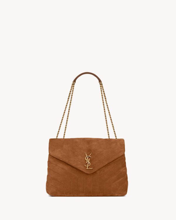 YSL Loulou Medium in Quilted Suede