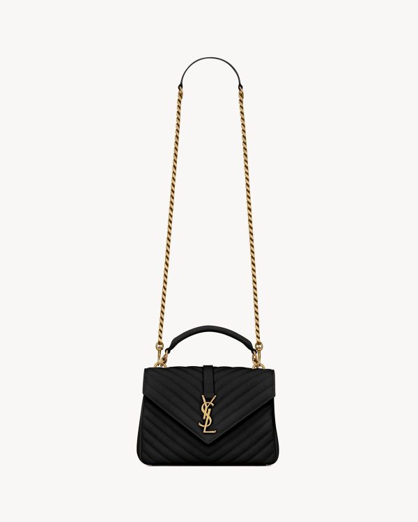 YSL College Medium in Quilted Leather