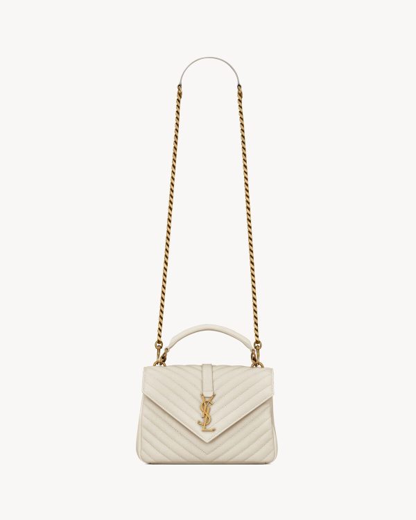 YSL College Medium in Quilted Leather