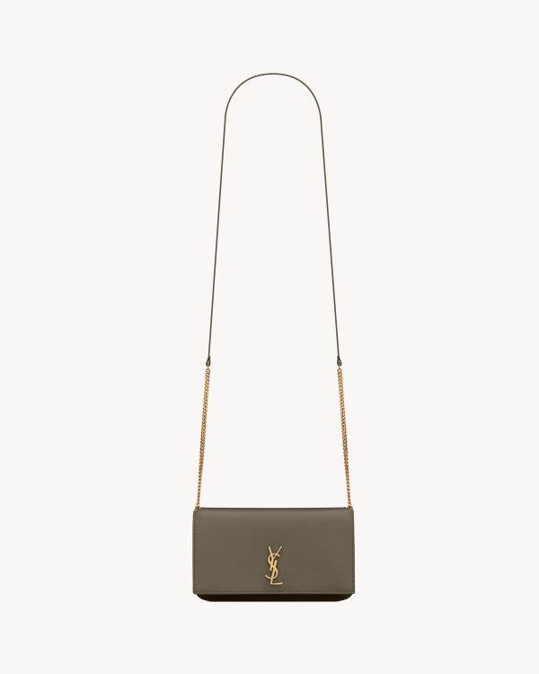 YSL Cassandre Phone Holder in Smooth Leather