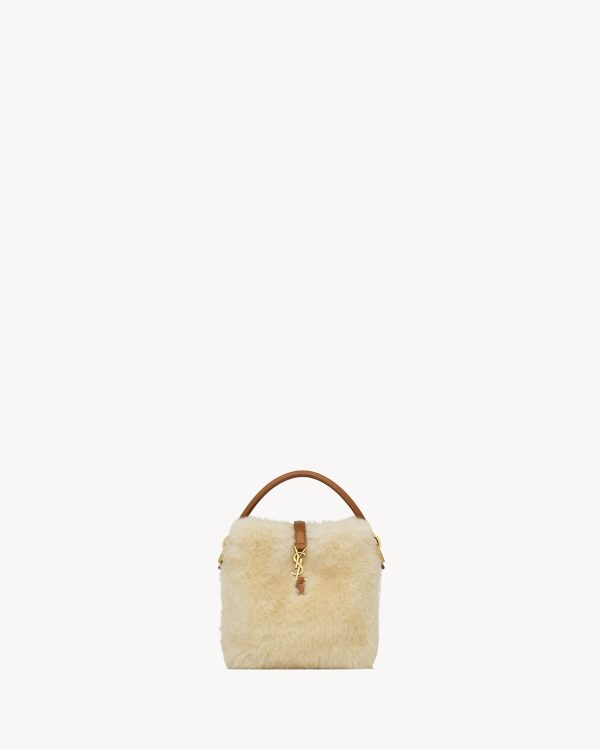 YSL Le 37 Mini In Shearling