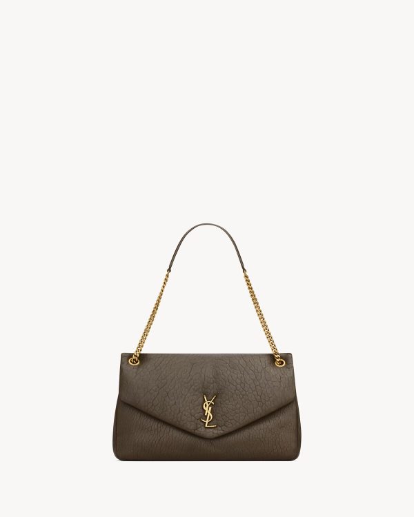 YSL Calypso Large in Grained Lambskin