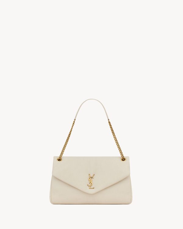YSL Calypso Large in Grained Lambskin