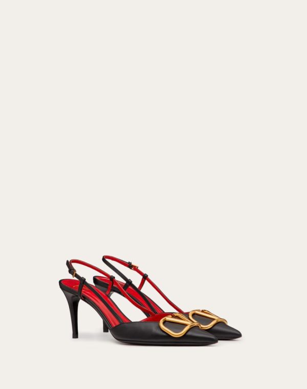 VLogo Signature Calfskin Slingback Pump 80mm / 3.15 in.