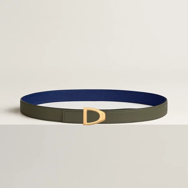 Cavaliere belt buckle & Reversible leather strap 24 mm