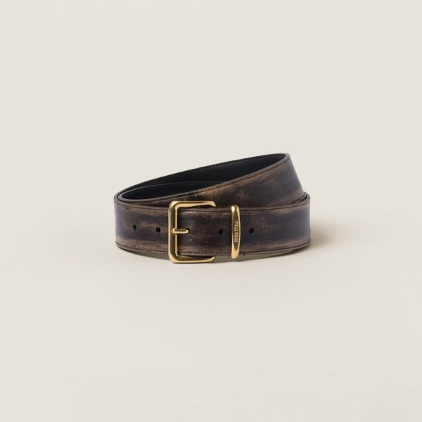 Nappa leather belt