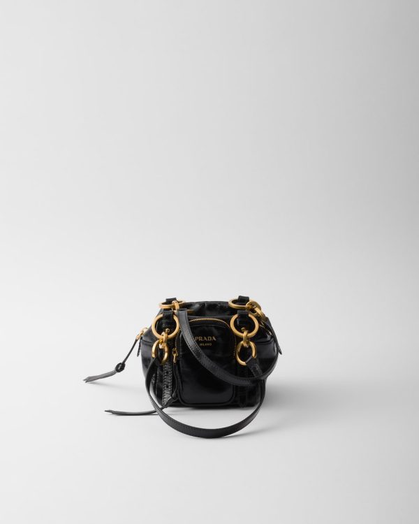 Prada Dangle Leather Top-Handle Mini-Bag