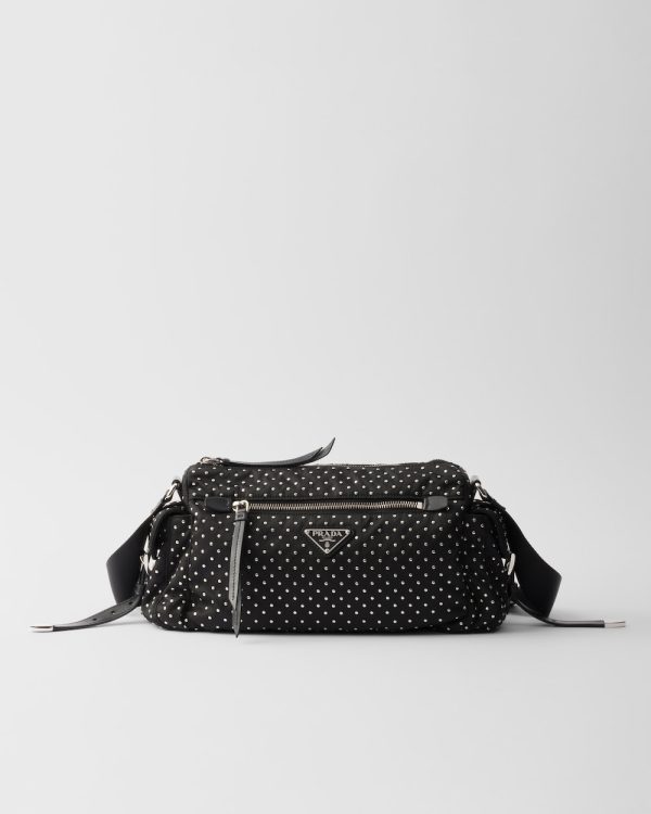 Re-Nylon Bag With Studs