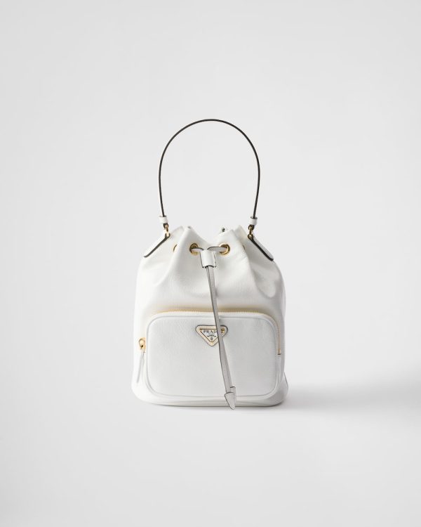 Prada Duet Naplak Patent Leather Bucket Bag