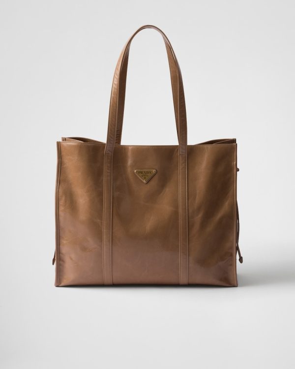 Prada Large Leather Tote Bag