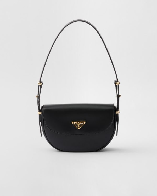 Prada Arqu?? Leather Shoulder Bag With Flap