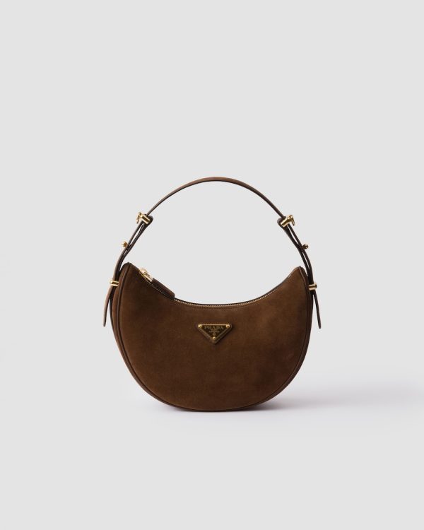 Prada Arqu?? Suede Shoulder Bag
