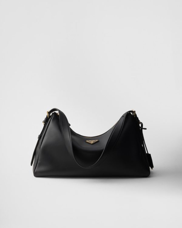 Prada Aim??e Large Leather Shoulder Bag
