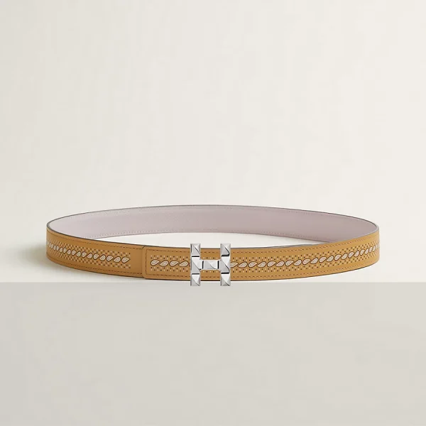 H Infini belt buckle & Bandana leather strap 24 mm