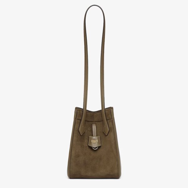 Fendi Origami Mini Transformable Suede and Leather Mini Bag