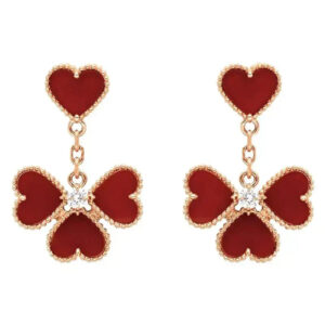 [Lucky Star]SWEET CLOVER CARNELIAN EARRINGS