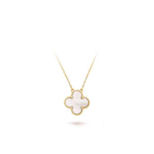 [Lucky Star]CLOVER 15MM WHITE MOP NECKLACE