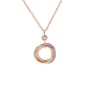 [Lucky Star]TRINITY SILVER GOLD PINK GOLD NECKLACE
