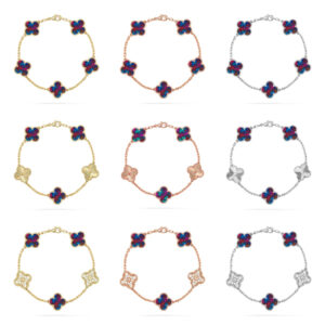 [Lucky Star] CLOVER 5 MOTIF COLOR GEMSTONES BRACELET COLLECTION