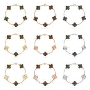 [Lucky Star]  CLOVER 5 MOTIF GRAY MOP BRACELET COLLECTION