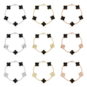 [Lucky Star]  CLOVER 5 MOTIF PULSAR STONE BRACELET COLLECTION