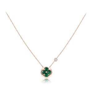 [Lucky Star]SUN PEDANT PINK GOLD 1 DIAMOND NECKLACE